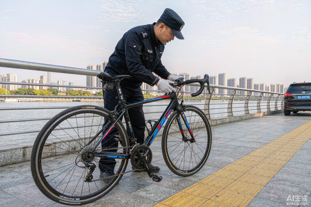变电站中两轮警用电动车执行巡逻任务