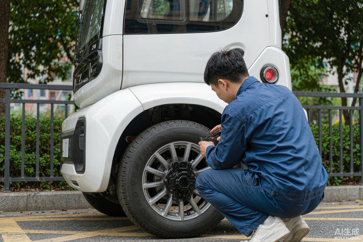 主题乐园中警用电动摩托车执行巡逻任务
